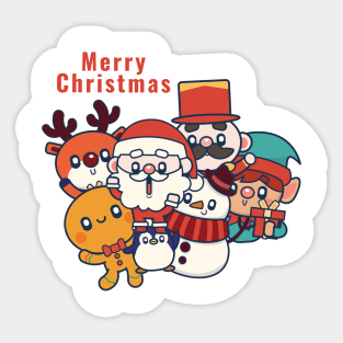 Santa Claus And Friend Sticker